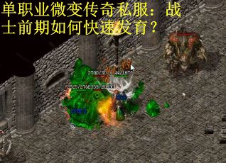 单职业微变传奇私服：战士前期如何快速发育？