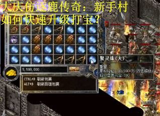 大庆仿逐鹿传奇：新手村如何快速升级打宝？